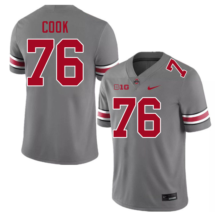 Jake Cook Ohio State Buckeyes Jersey College Football Uniforms-Grey